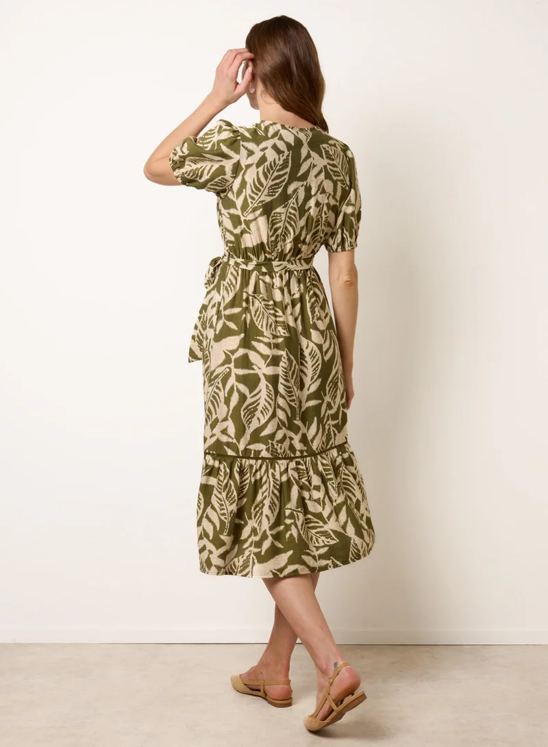 بلو فانيلا Coconut Button Belted Midi Dress